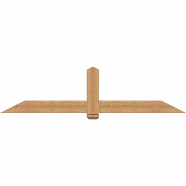 Ekena Millwork Eugene Smooth Timber Gable Bracket, Western Red Cedar, 84"W x 21"H x 5 1/2"D x 5 1/2"F, 6/12 Pitch GBW084X21X0606EUG00SWR - main